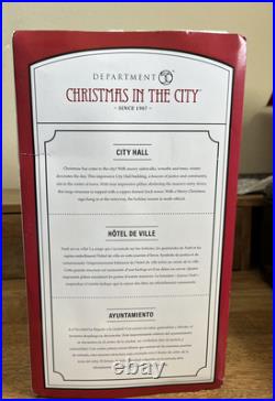 Department 56 City Hall 6011382 2023 Christmas in the City Village NIB