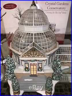 Department 56 Crystal Gardens Conservatory 59219 Christmas In The City COMPLETE