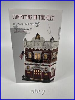 Department 56 ENGINE COMPANY 10 Christmas in the City #4020172 with Box Fire House