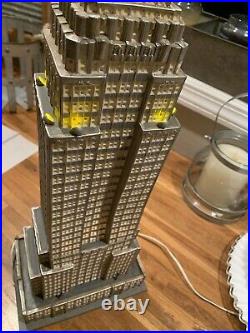 Department 56 Empire State Building RARE #59207 All Flags Included