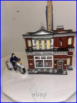 Department 56 Harley Davidson City Dealership Christmas in the City (NIB)