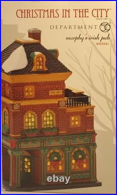 Department 56 Murphy's Irish Pub 4025241 Bar Dept Christmas in the City