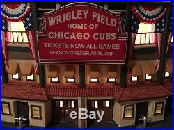 Department 56 Wrigley Field Chicago Cubs lighted with box World Series baseball