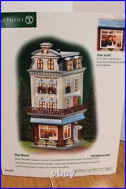 Dept. 56 2002 Christmas In The City Chez Monet 3-D Scene Couple Having Dinner