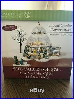 Dept 56 A Christmas In The City Crystal Gardens Conservatory Brand New
