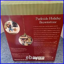 Dept 56 CHRISTMAS IN CITY 2002 HTF Parkside Holiday Brownstone 4pc #58937 READ