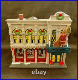 Dept. 56 CHRISTMAS in the CITY 2019 DAVIDSON'S Dept. Store SANTA with Box WORKS