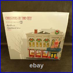 Dept. 56 CHRISTMAS in the CITY 2019 DAVIDSON'S Dept. Store SANTA with Box WORKS