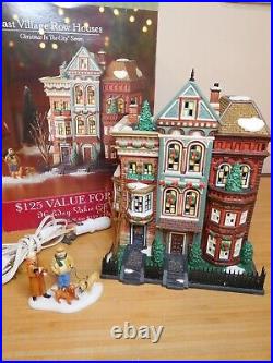 Dept 56 CIC Christmas In The City East Village Row Houses Gift Set of 2 MIB