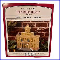 Dept 56 CITY HALL Christmas In The City 6011382 Brand New