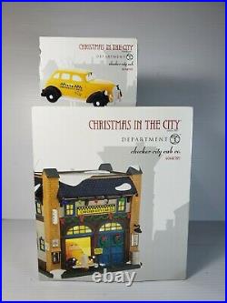 Dept 56 Checker City Cab Co. & Checker Cab Vehicle Christmas in the City