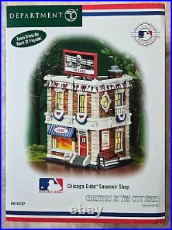 Dept 56 Chicago Cubs Souvenir Shop 59227 Retired Christmas In The City