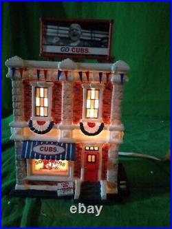 Dept 56 Chicago Cubs Souvenir Shop 59227 Retired Christmas In The City