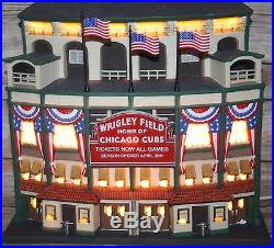 Dept 56 Chicago Cubs Wrigley Field Stadium World Series Christmas In The City