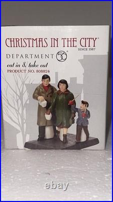 Dept 56 Christmas In The City Accessory Eat In Take Out #808824 Brand New