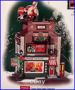 Dept 56 Christmas In The City Coca Cola Soda Fountain 56.59221 Mint