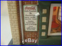 Dept 56 Christmas In The City Coca Cola Soda Fountain #56.59221 Retired Rare