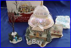 Dept 56 Christmas In The City Crystal Gardens Conservatory Set of 4 56.59219 MIB