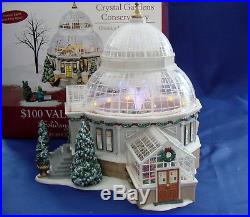 Dept 56 Christmas In The City Crystal Gardens Conservatory Set of 4 56.59219 MIB