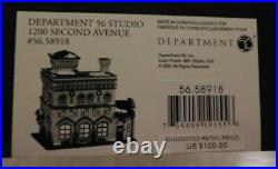 Dept 56 Christmas In The City DEPARTMENT 56 STUDIO -1200 Second Avenue NEW