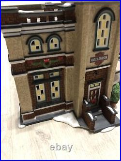 Dept 56 Christmas In The City Harley Davidson Detailing Parts and Service As-Is