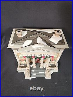 Dept 56 Christmas In The City Hudson Public Library #56.58942 With Box, TESTED