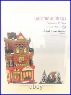 Dept 56 Christmas In The City Kringle & Sons Boutique #4056624 NEW RARE