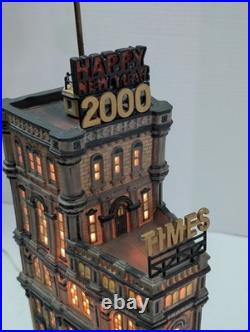 Dept 56 Christmas In The City TIMES TOWER SEE VIDEO! Missing Figure & Confetti