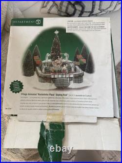 Dept 56 Christmas In The City Village Animated Rockefeller Plaza Skating Rink