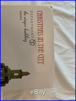 Dept 56 Christmas In The New York City Singer Building 6000569 Snow Village New