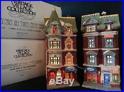 Dept 56 Christmas in the City 5607 & 5609 Park Avenue Townhouse retired 1992