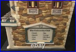 Dept. 56 Christmas in the City #58945 THE UNIVERSITY CLUB withOriginal Box New