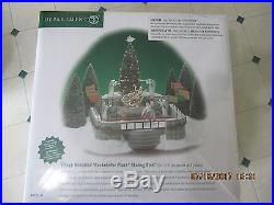 Dept 56 Christmas in the City Animated Rockefeller Plaza Skating Rink 52504 New