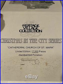 Dept 56 Christmas in the City Cathedral Church of St Mark 55492 LE #190 RARE