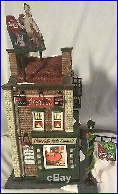 Dept 56 Christmas in the City Coca-Cola Soda Fountain #59221 IN BOX (B)