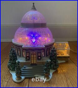 Dept 56 Christmas in the City Crystal Gardens Conservatory Set withBox Tested Work