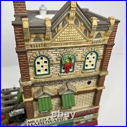 Dept 56 Christmas in the City Miller and Sons Hardware and Garden Center Read