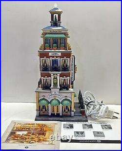 Dept 56 Christmas in the City The Paramount Hotel Complete In Box Working