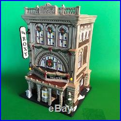 Dept 56 Christmas in the City, The Roxy #805537 lit building