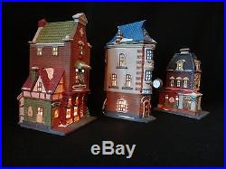 Dept 56 Christmas in the City Uptown Shop Set of 3 retired 1996, see listing