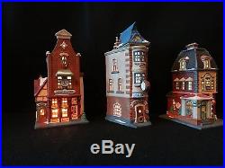 Dept 56 Christmas in the City Uptown Shop Set of 3 retired 1996, see listing
