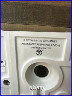 Dept 56 Christmas in the City Village Katie McCabe's Restaurant & Books In Box