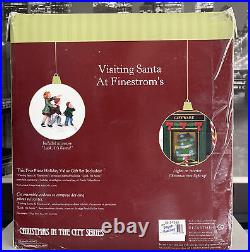 Dept 56 Christmas in the City Visiting Santa at Finestrom's Set of 5 #59243 MINT
