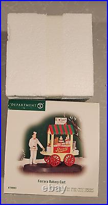 Dept 56, Christmas in the city, Ferrara Bakery Cart, rare and hard to find