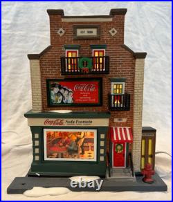 Dept 56 Coca-Cola Soda Fountain #59221 Christmas in the City RETIRED NEW IN BOX