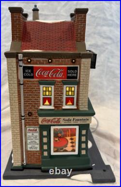 Dept 56 Coca-Cola Soda Fountain #59221 Christmas in the City RETIRED NEW IN BOX