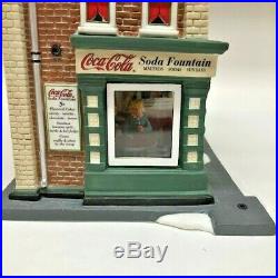 Dept 56 Coca Cola Soda Fountain CHRISTMAS IN THE CITY SERIES #59221