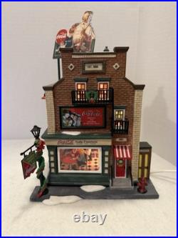 Dept 56 Coca-Cola Soda Fountain Christmas in the City 59221 SIGNED Thomas Bates