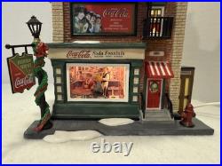 Dept 56 Coca-Cola Soda Fountain Christmas in the City 59221 SIGNED Thomas Bates