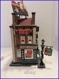 Dept 56 Coca-Cola Soda Fountain Christmas in the City 59221 SIGNED Thomas Bates